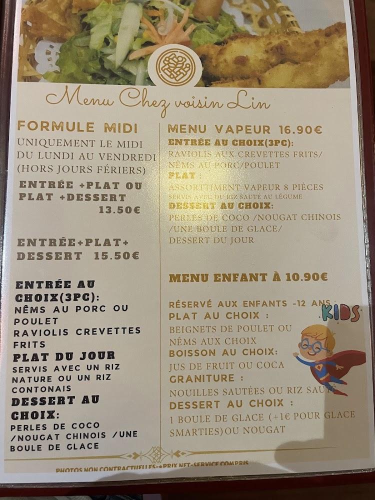 Chez Voisin Lin - Menu Image 1